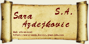Sara Azdejković vizit kartica